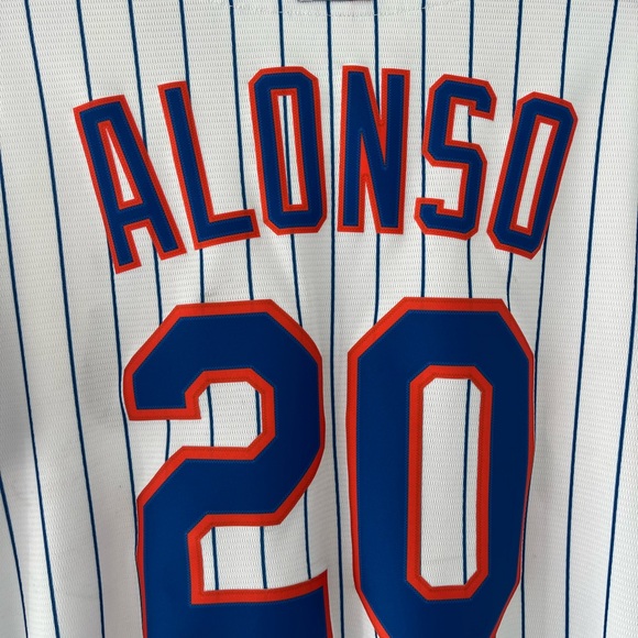 Genuine Nike Men's New York Mets Pete Alonso Nike White Home Elite Jersey - Picture 8 of 9